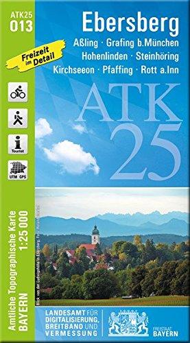 ATK25-O13 Ebersberg (Amtliche Topographische Karte 1:25000): Aßling, Grafing b.München, Hohenlinden, Steinhöring, Kirchseeon, Pfaffing, Rott a.Inn, ... Amtliche Topographische Karte 1:25000 Bayern)