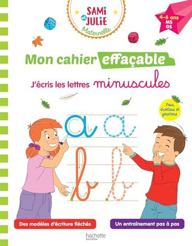 J'écris les lettres minuscules : mon cahier effaçable : maternelle, 4-6 ans, MS, GS