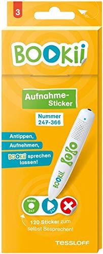 120 BOOKii® Aufnahme-Sticker neutral Paket 3, Nr. 247-366 (BOOKii / Antippen, Spielen, Lernen)