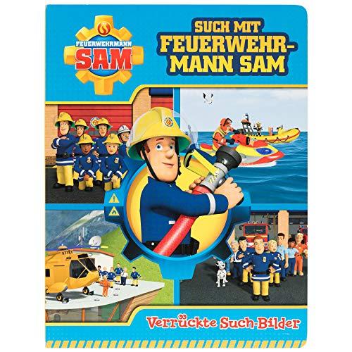 Feuerwehrmann Sam - Such mit Feuerwehrmann Sam - Verrückte Suchbilder - Wimmelbuch mit lustigen Lernspielen und Aufgaben - Pappbilderbuch mit 18 Seiten für Kinder ab 18 Monaten