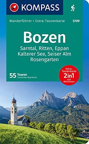 KOMPASS Wanderführer Bozen, Sarntal, Ritten, Eppan, Kalterer See, Seiser Alm, Rosengarten: Wanderführer mit Extra-Tourenkarte 1:45.000, 55 Touren, GPX-Daten zum Download.