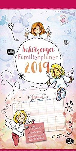 Schutzengel 2019 - Familienkalender, Familien-Terminplaner, Kinderkalende - 23 x 45,5 cm