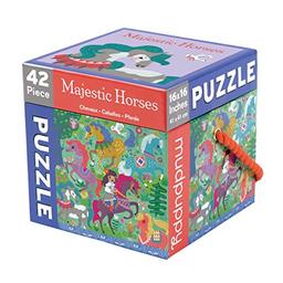 Majestic Horses Cube Puzzle: 42 Pieces