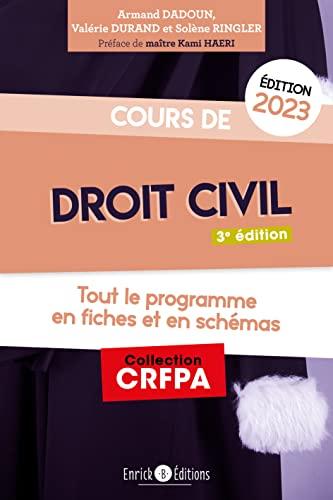 Cours de droit civil 2023 : tout le programme en fiches et en schémas