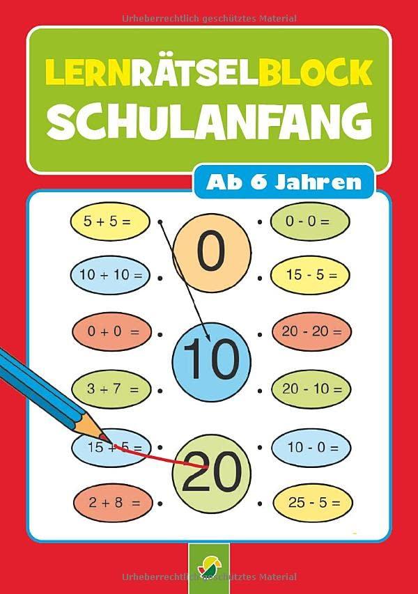 Lernrätselblock Schulanfang | Für Kinder ab 6 Jahren: Das perfekte Geschenk zum Schulanfang | Schultüte | Erster Schultag