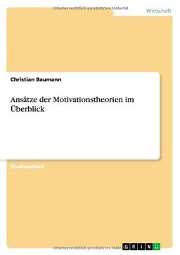 Ansätze der Motivationstheorien im Überblick