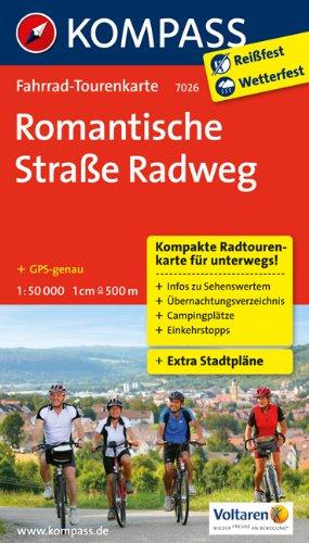 Romantische Straße Radweg: Fahrrad-Tourenkarte. GPS-genau. 1:50000.