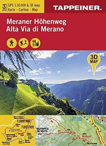 3D-Wanderkarte Meraner Höhenweg: Cartina escursionistica 3D alta via di Merano (Kombinierte Sommer-Wanderkarten Südtirol / Topografische Karte + 3D-Panoramakarte)