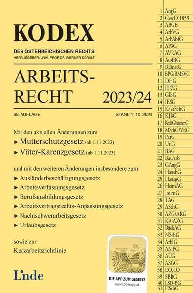 KODEX Arbeitsrecht 2023/24 (Kodex des Österreichischen Rechts)