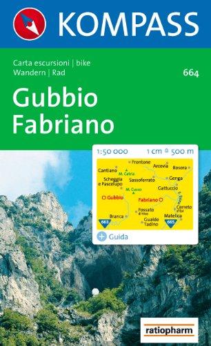 Kompass Karten, Gubbio, Fabriano: Carta turistica (Carte de Randon)