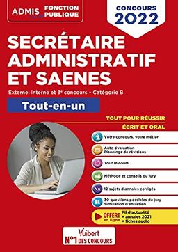 Secrétaire administratif et SAENES : externe, interne et 3e concours, catégorie B : tout-en-un, concours 2022