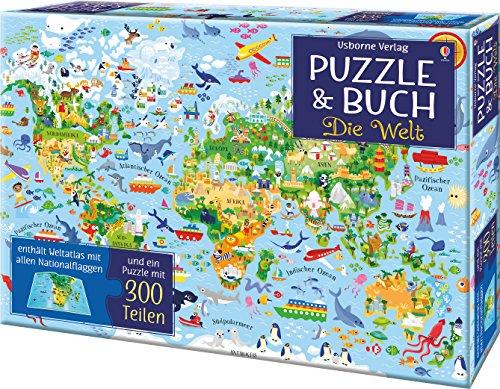 Puzzle und Buch: Die Welt