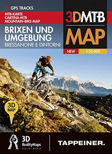 Moutainbike-Karte Brixen und Umgebung: Cartina Mountainbike Bressanone e Dintorni (Mountainbike-Karten: Cartine Mountainbike)