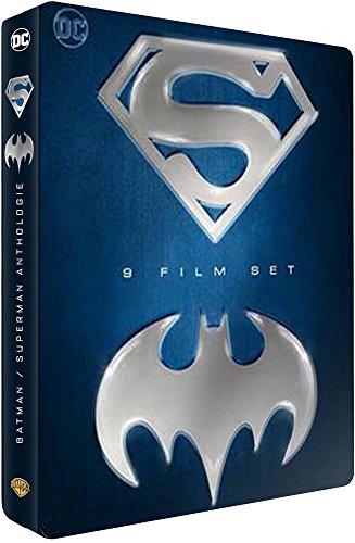 Coffret super héros 9 films : batman, 4 films ; superman, 5 films [FR Import]