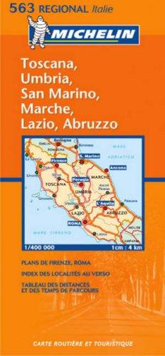 Toscana, Umbria, San Marino, Marche, Lazio, Abruzzo (Michelin Regional Maps)