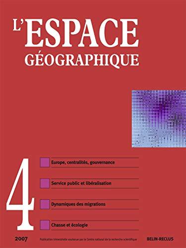 Espace géographique, n° 4 (2007)