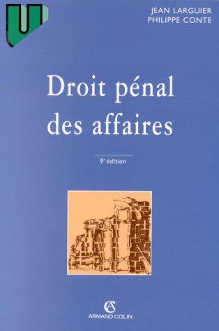 DROIT PENAL DES AFFAIRES. 9ème édition