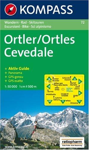 Ortler / Ortles Cevedale 1 : 50 000: Wandern / Rad / Skitouren. Escursioni / Bike / Sci alpinismo.  Panorama, GPS-genau (Carte de Randon)