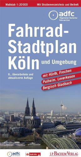 Fahrradstadtplan Köln und Umgebung: Hürth, Frechen, Pulheim, Leverkusen und Bergisch Gladbach