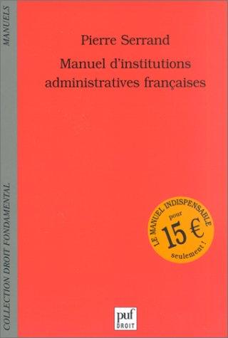 Manuels d'institutions administratives françaises