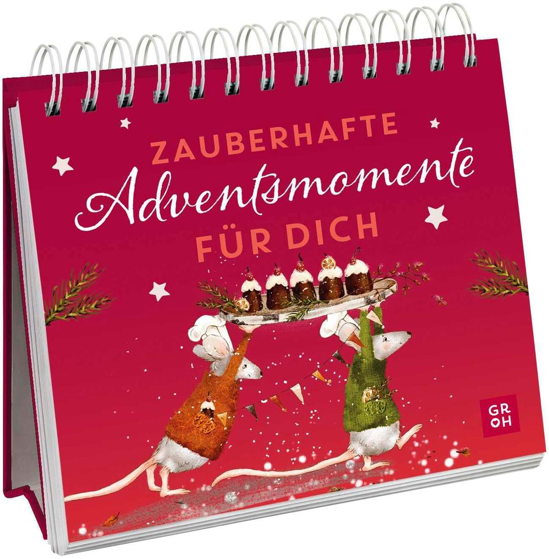 Zauberhafte Adventsmomente für dich: Kleines Buch zum Aufstellen mit liebevollen Gedanken für die Adventszeit | Versüße deine Adventszeit mit süßten Tieren, Sprüchen und Zitaten