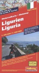 Motomap Ligurien 1 : 275 000 / 1 : 650 000: Die schönsten Strecken mit Sehenswürdigkeiten und Herbergen. GPS-Daten: Gratis Download der Motorradtouren