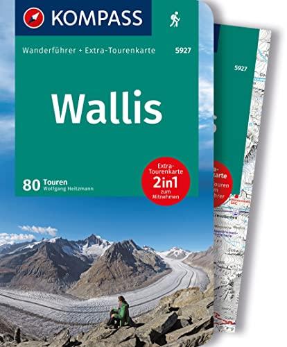 KOMPASS Wanderführer Wallis, 80 Touren: mit Extra-Tourenkarte, GPX-Daten zum Download