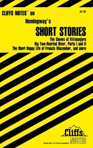 CliffsNotes Hemingway's Short Stories (Cliffsnotes Literature Guides)