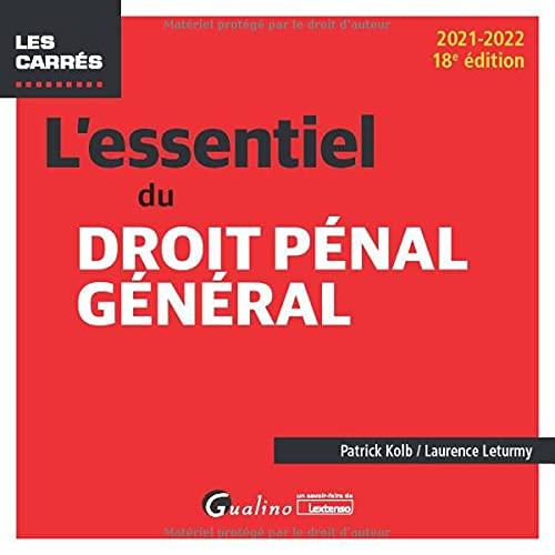 L'essentiel du droit pénal général : 2021-2022