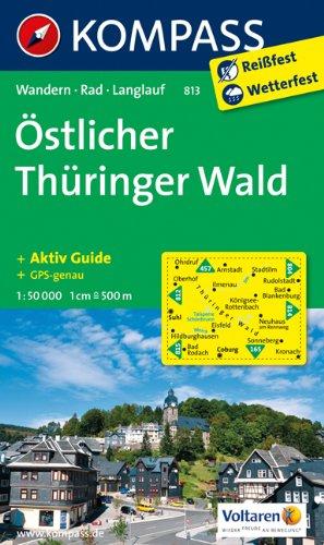 Östlicher Thüringer Wald: Wanderkarte mit Aktiv Guide, Radwegen und Loipen. 1:50000 (KOMPASS-Wanderkarten)