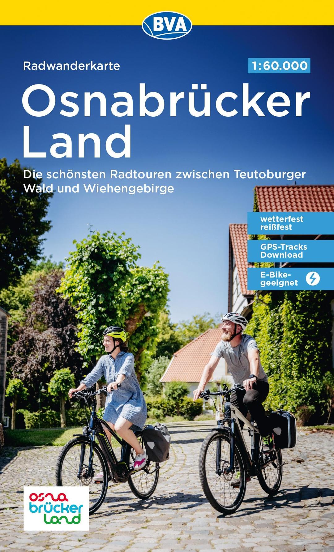 Radwanderkarte BVA Radwandern im Osnabrücker Land 1:60.000, reiß- und wetterfest, GPS-Tracks Download: Die schönsten Radtouren zwischen Teutoburger Wald und Wiehengebirge (Radwanderkarte 1:60.000)