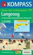 Langeoog im Nationalpark Niedersächsisches Wattenmeer: 1:15000. Wandern/Rad/Reiten