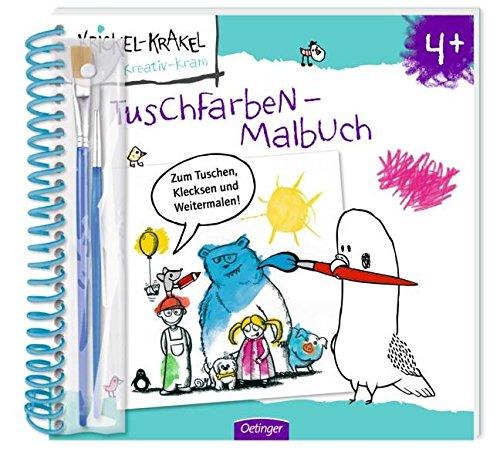 Krickel-Krakel Tuschfarben- Malbuch