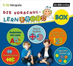 Die Vorschul-Lernraupen-Box: enthält: Buchstaben & Laute, Zahlen & erstes Rechnen, Logisches Denken, Konzentration und Englisch