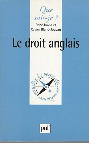 Le droit anglais