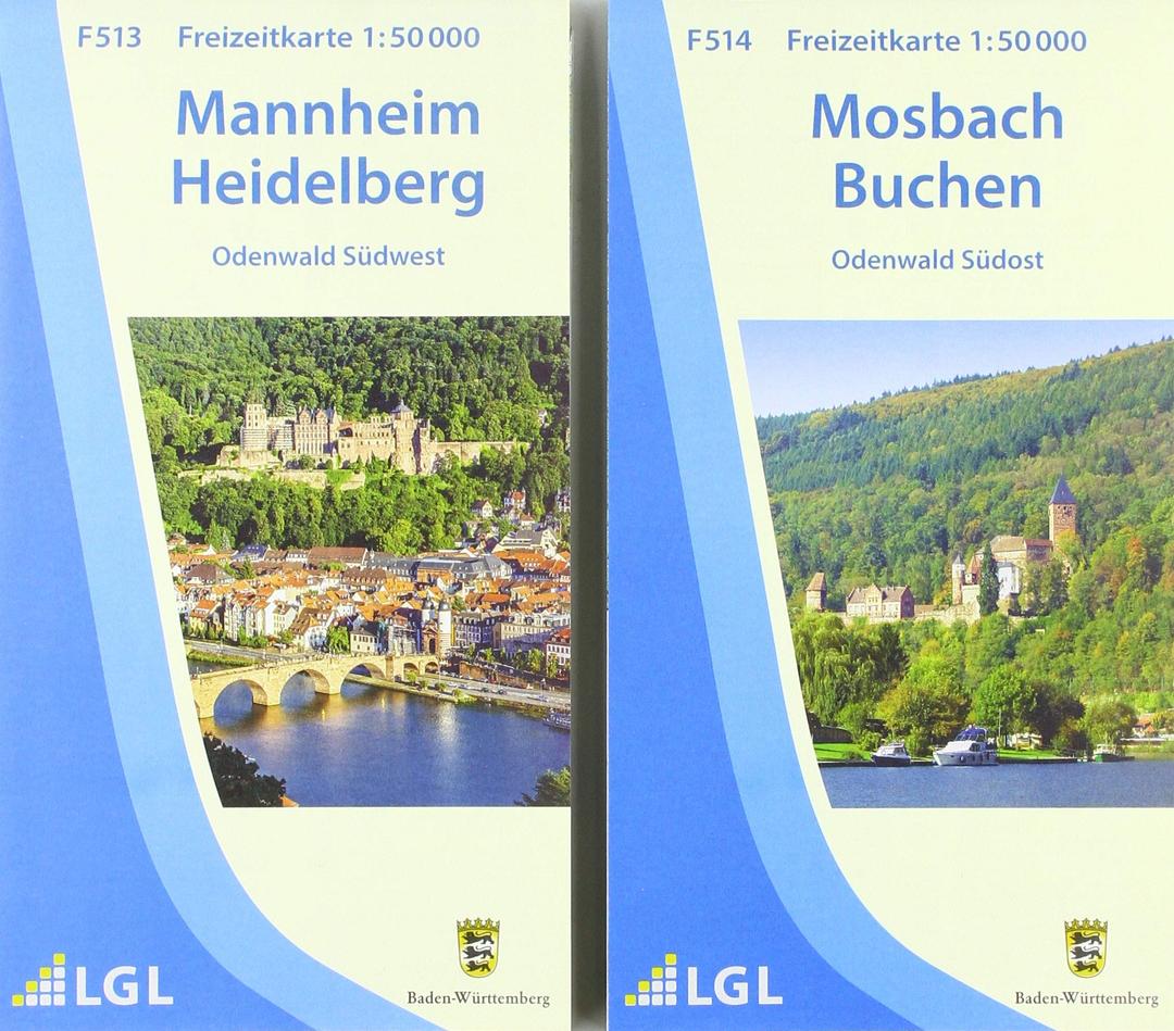 SET4 Naturpark Neckartal-Odenwald: Mannheim Heidelberg Mosbach Buchen (Freizeitkarten 1:50000: Mit Touristischen Informationen, Wander- und Radwanderungen)