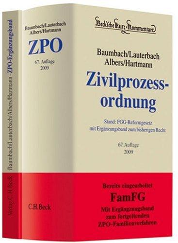 Zivilprozessordnung + Ergänzungsband: In 2 Bänden mit FamFG, GVG und anderen Nebengesetzen, Rechtsstand: (Fassung der familienverfahrensrechtlichen ... zum fortgeltenden ZPO-Familienverfahren