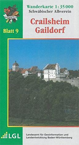 Crailsheim - Gaildorf: Wanderkarte 1:35.000