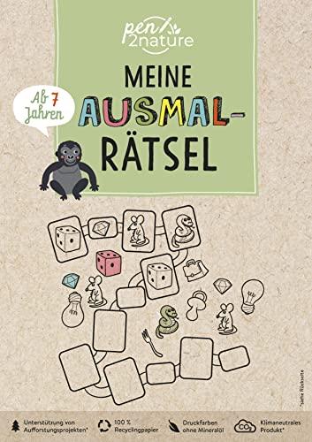 Meine Ausmal-Rätsel. Block für Kinder ab 7 Jahren: pen2nature: 100% Recyclingpapier - klimaneutrale Produktion - unterstützt Aufforstungsprojekte