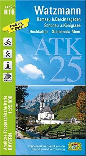 ATK25-R16 Watzmann (Amtliche Topographische Karte 1:25000): Ramsau b. Berchtesgaden, Schönau a. Königssee, Hochkalter, Steinernes Meer (ATK25 Amtliche Topographische Karte 1:25000 Bayern)