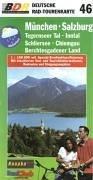 Deutsche Radtourenkarte, Bl.46, München, Salzburg, Tegernseer Tal, Schliersee, Inntal, Chiemgau, Bertesgadener Land