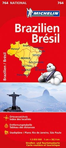 Michelin Brasilien: Straßen- und Tourismuskarte 1:2.250.000 (Michelin Nationalkarte)