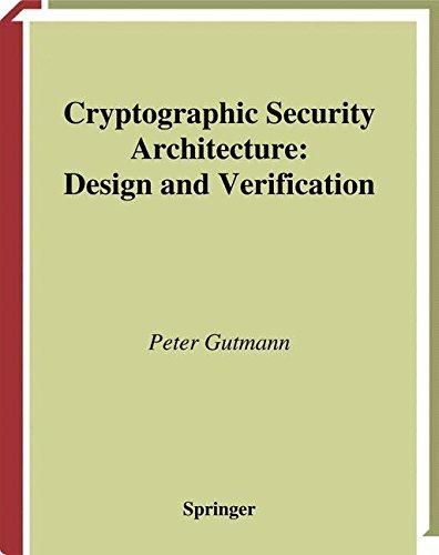 Cryptographic Security Architecture: Design and Verification