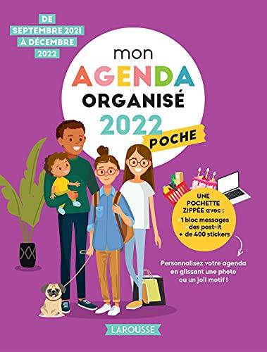 Mon agenda organisé 2022 poche : de septembre 2021 à décembre 2022