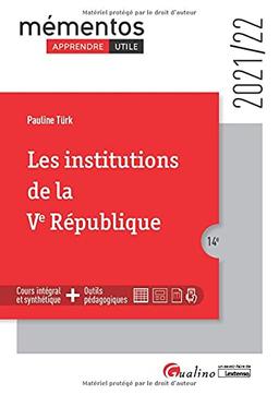 Les institutions de la Ve République : 2021-2022