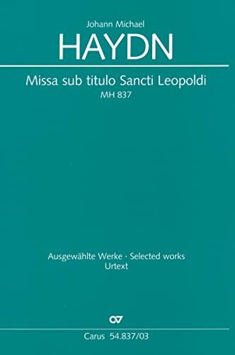 Missa sub titulo Sancti Leopoldi (Klavierauszug): MH 837, 1805