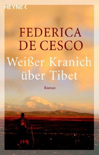 Weißer Kranich über Tibet.