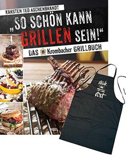 So schön kann Grillen sein: Das Krombacher Grillbuch - Set: Buch & Grillschürze