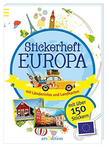 Stickerheft Europa: mit Länderinfos und Landkarten