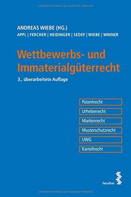 Wettbewerbs-und Immaterialgüterrecht Patentrecht, Urheberrecht, Markenrecht, Musterschutzrecht,UWG, Kartellrecht